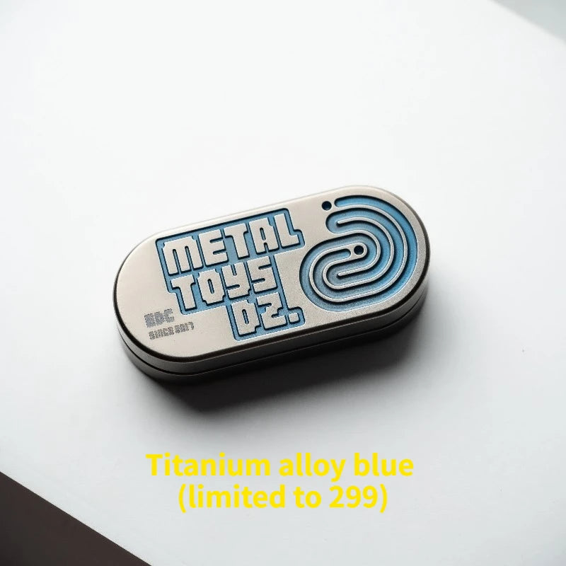 Dz EDC2025 New Greedy Snake TOPB Inlay Process A Variety of Metal Materials Mechanical Fingertip Push Card Decompression Toy