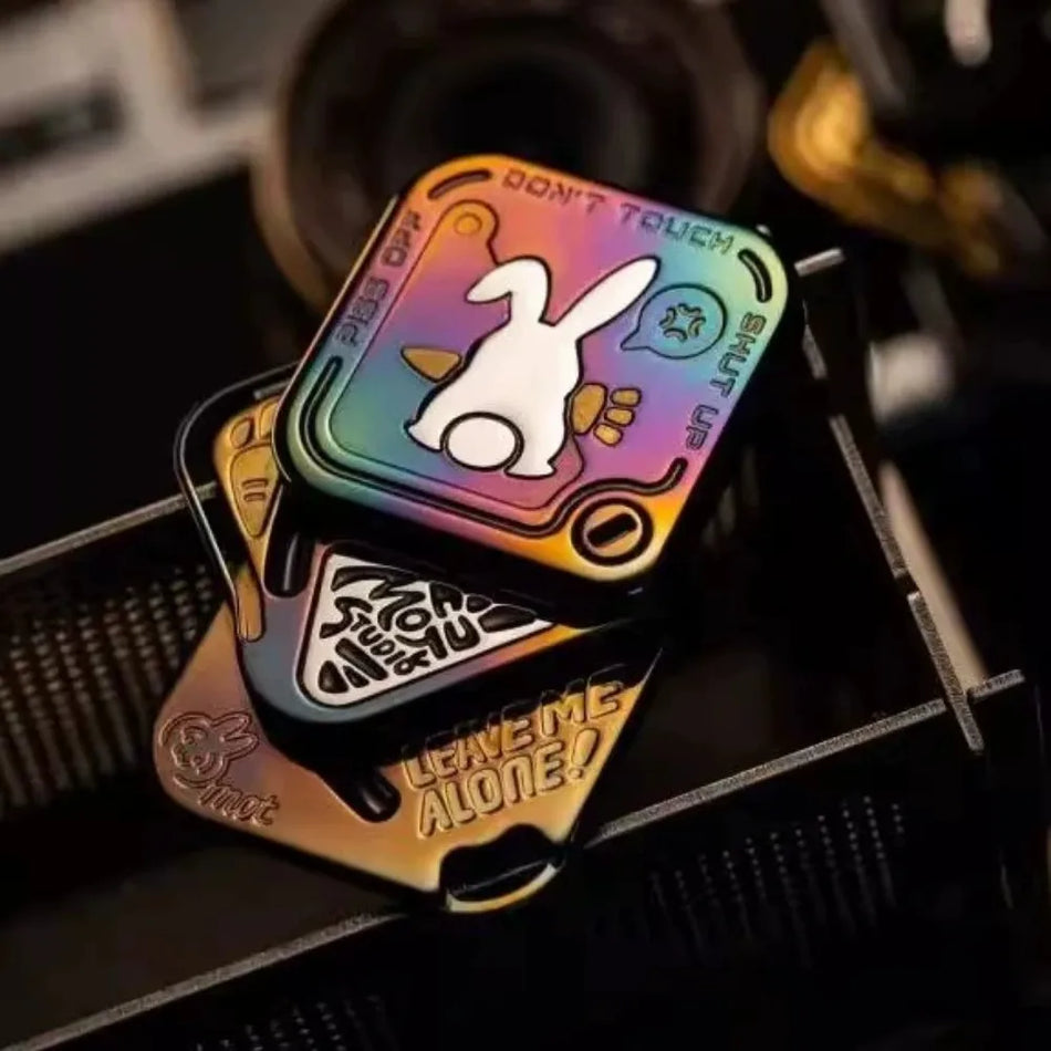 (Pre Sale) MOT Finger Beating Fork EDC Side Push Harsh Rabbit Dingding MIX Fingertip Metal Pushing Brand Decompression Toy