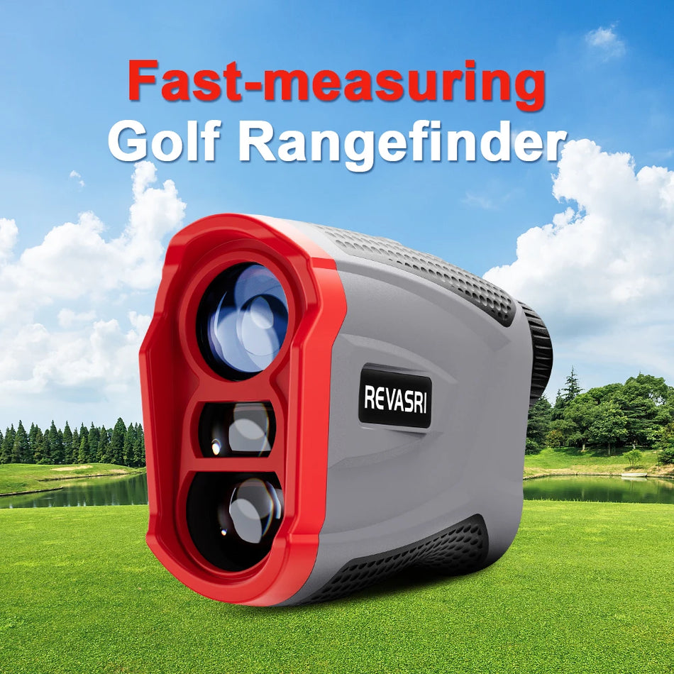REVASRI 1090 yards golfavstandsmåler med flagglås, vibrasjon og hellingskompensasjon, magnetisk sugeevne, enkel å bære for golfspiller