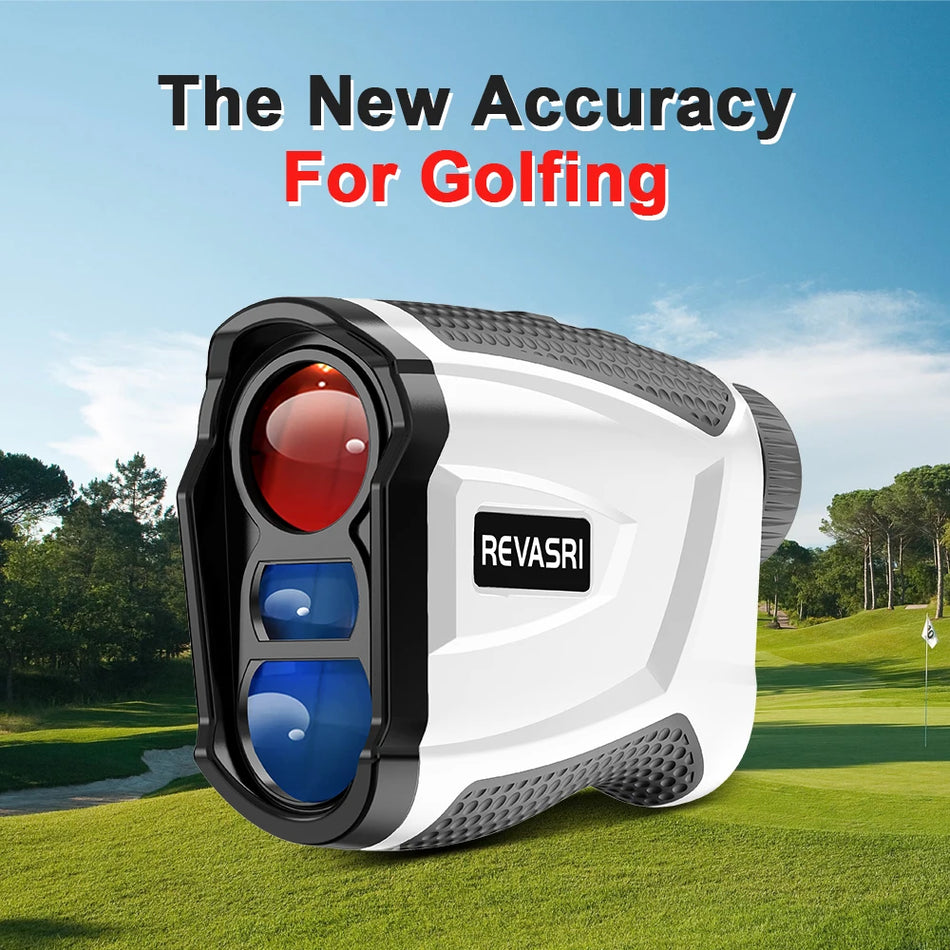 REVASRI 1090 yards golfavstandsmåler med flagglås, vibrasjon og hellingskompensasjon, magnetisk sugeevne, enkel å bære for golfspiller
