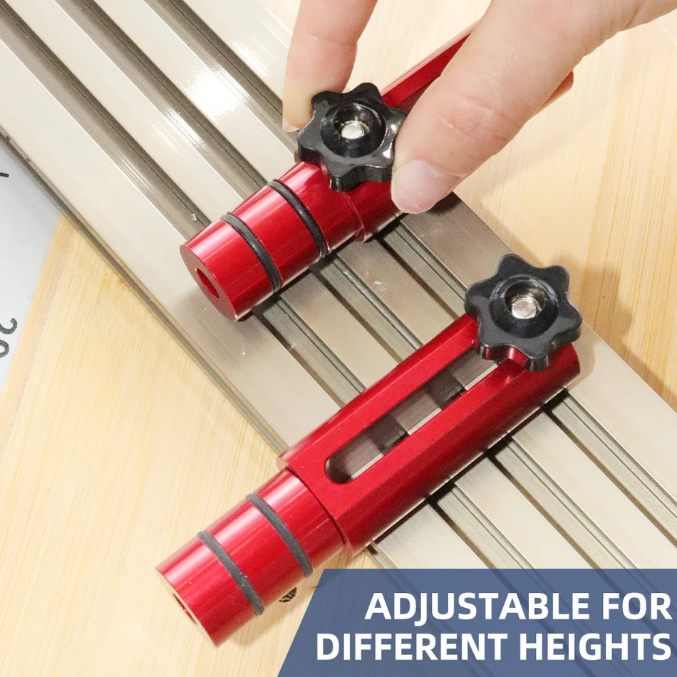 ENJOYWOOD 2 stk. MFT gjerdekloer 19 mm/20 mm skrivebordsklemme for T-spor, festeklemme for trebearbeiding, DIY-arbeidsbenk, festeklemme