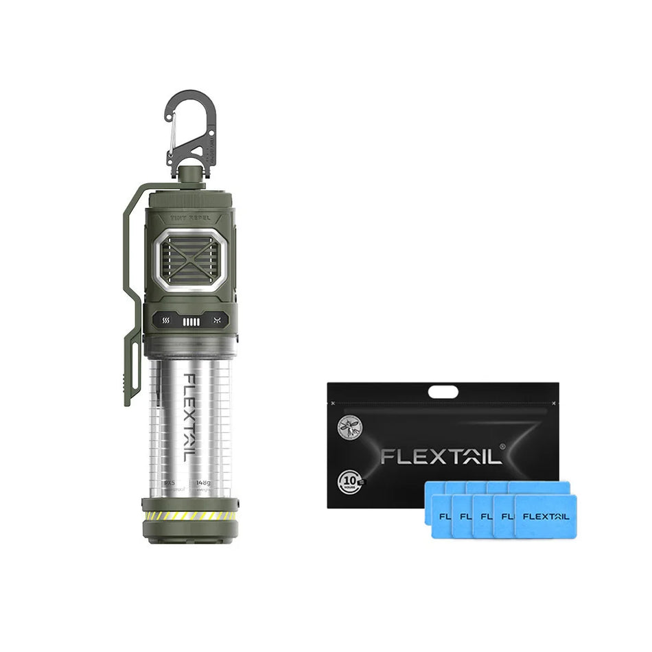 FLEXTAIL TINY REPELLER S - Bærbar myggavviser med campinglys, oppladbar utendørs avviser for camping, fotturer og hjem