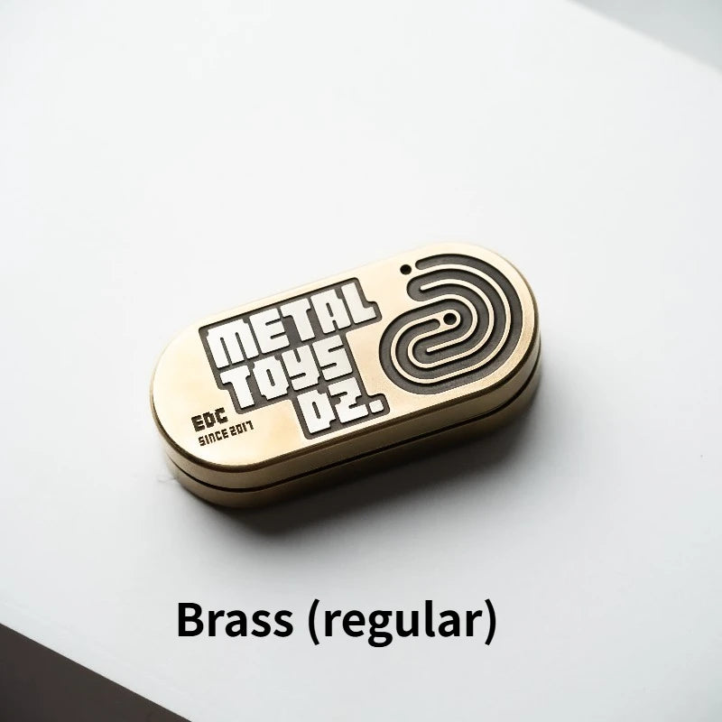 Dz EDC2025 New Greedy Snake TOPB Inlay Process A Variety of Metal Materials Mechanical Fingertip Push Card Decompression Toy