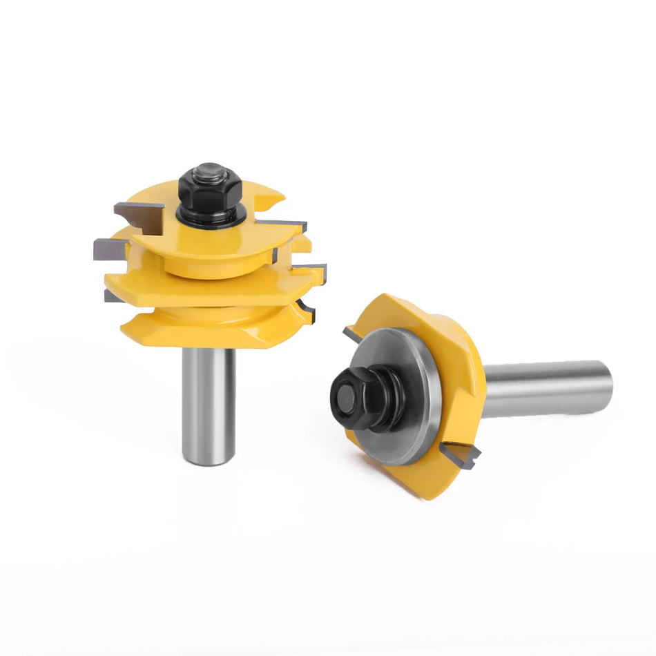 LAVIE 12 mm 1/2" skaft gjenvinnbar perle glassdør fresebitsett matchende fresesett for trebearbeidingsgraveringsmaskin