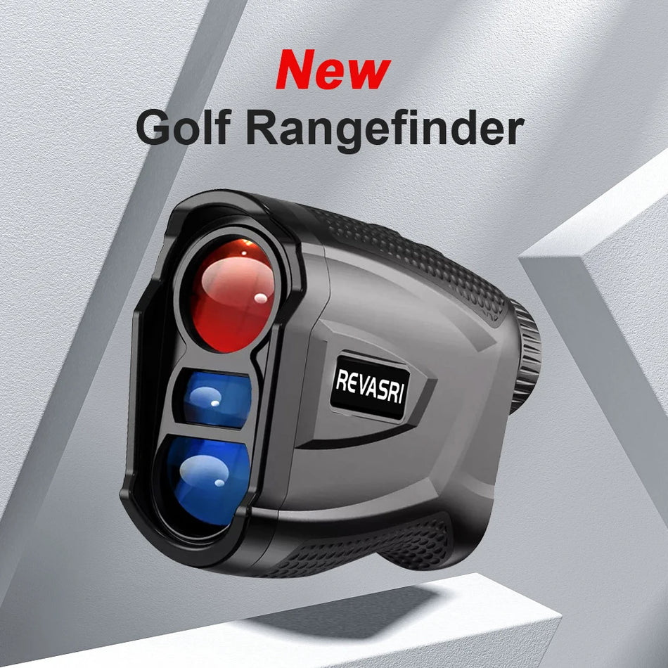 REVASRI 1090 yards golfavstandsmåler med flagglås, vibrasjon og hellingskompensasjon, magnetisk sugeevne, enkel å bære for golfspiller