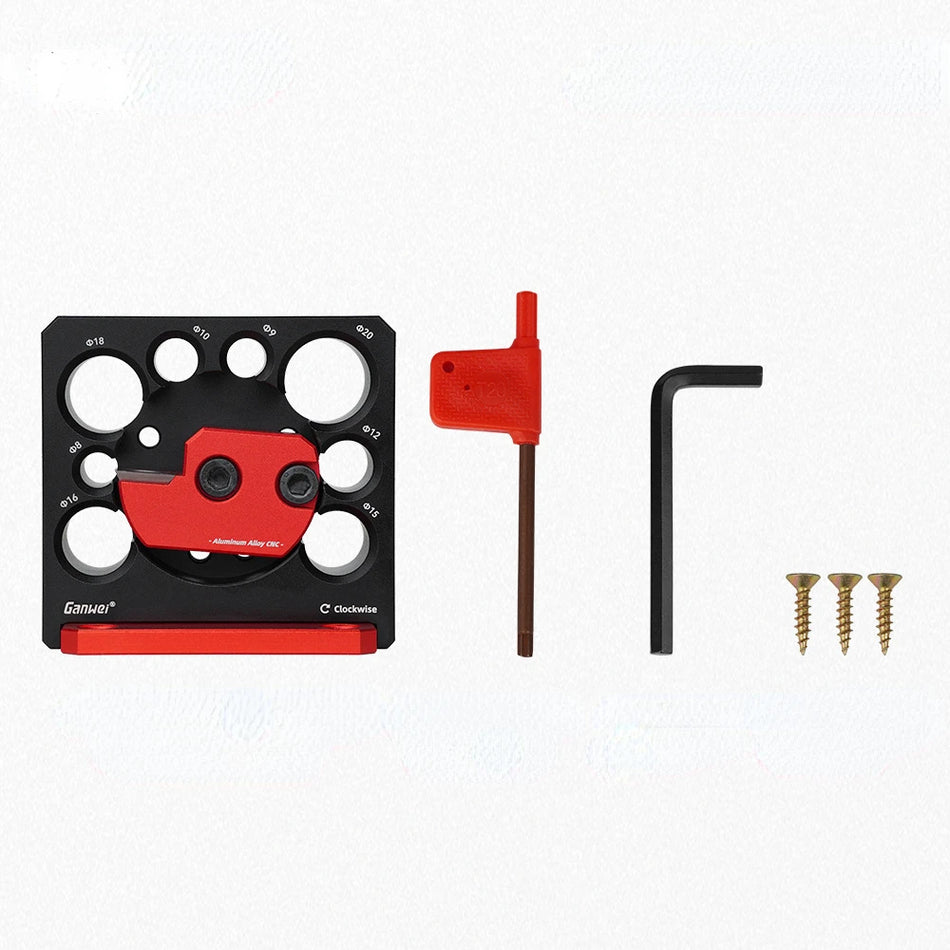 Justerbar dybelmakerjigg 8mm-20mm med karbidblader trebearbeiding elektrisk drill fresing dybel rundstang hjelpeverktøy