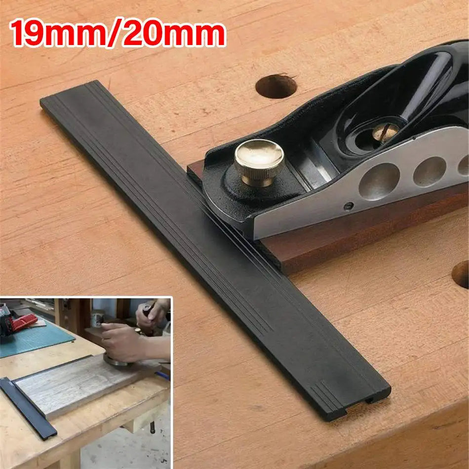 19 mm 20 mm trebearbeiding høvelstoppbrett høvelskjerm arbeidsbenk posisjoneringsfeste klemme aluminiumsskjermplate benkholdere