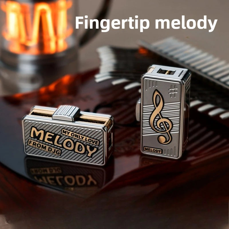 DJG Melody MELODY Mechanical Scale Metal Fork Pushing Plate EDC Titanium Alloy Black Technology Decompression Toy