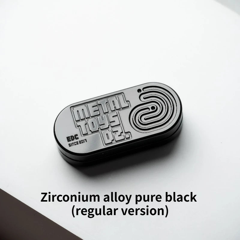 Dz EDC2025 New Greedy Snake TOPB Inlay Process A Variety of Metal Materials Mechanical Fingertip Push Card Decompression Toy