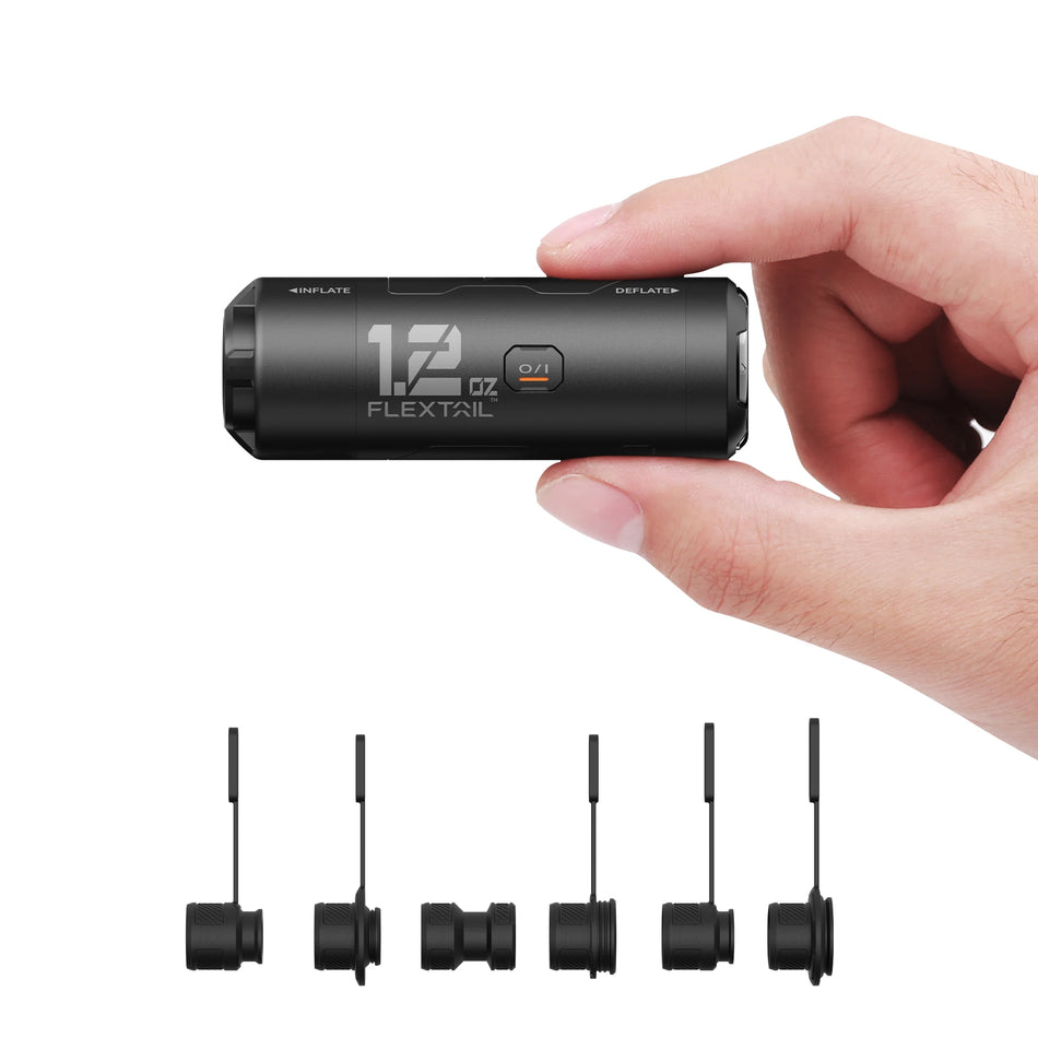 FLEXTAIL ZERO PUMP - 34g bærbar campingluftpumpe elektrisk oppblåser for liggeunderlag, 1 oppladbart batteri inkludert
