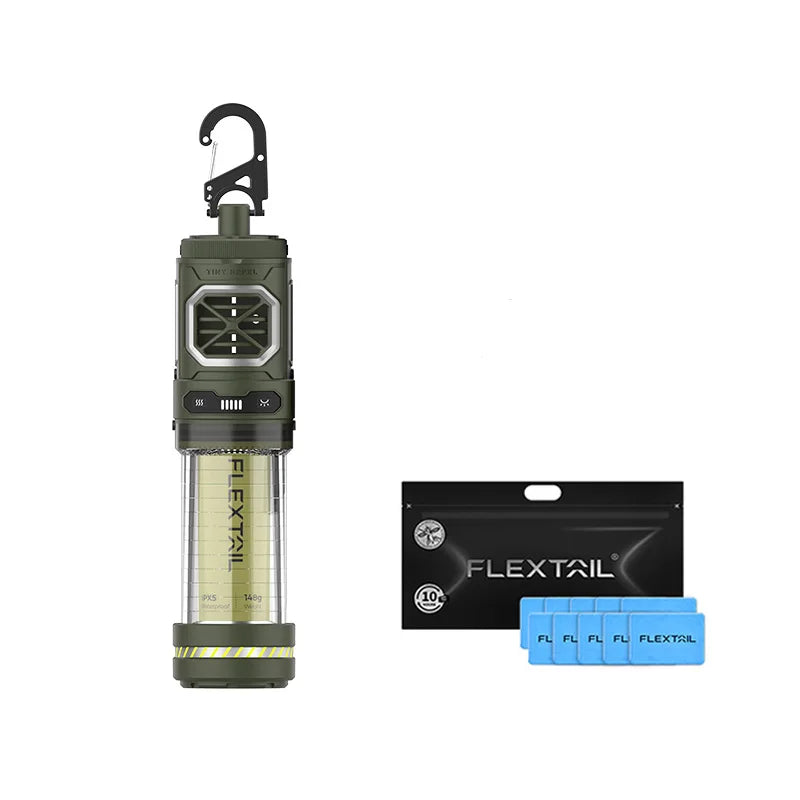 FLEXTAIL TINY REPELLER S - Bærbar myggavviser med campinglys, oppladbar utendørs avviser for camping, fotturer og hjem