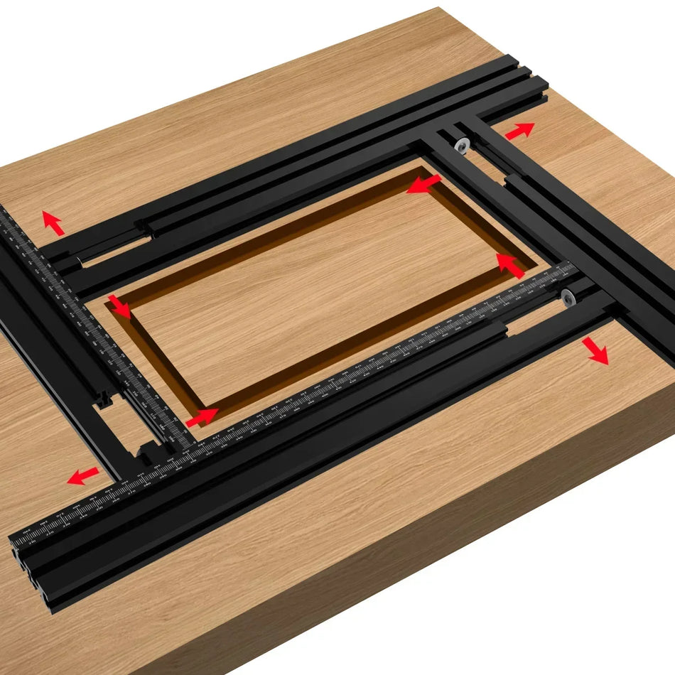 Trimming Machine Milling Groove Engraving Guide Rail Multi-functional Adjustable Backing Auxiliary Guide Bracket WoodworkingTool