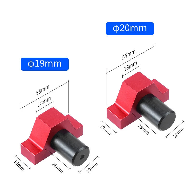 19mm 20mm MFT Workbench Hole Bench Dog Clamp Non-slip Table Stopper for Woodworking DIY Project