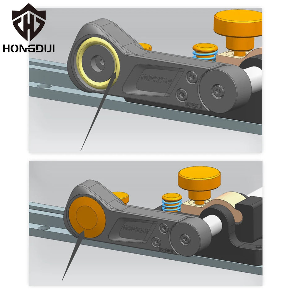 HONGDUI YL08 Trebearbeidingsmonteringsmaskin Bordsag Klarskjærende presse Lagerskyveguide Bordsag