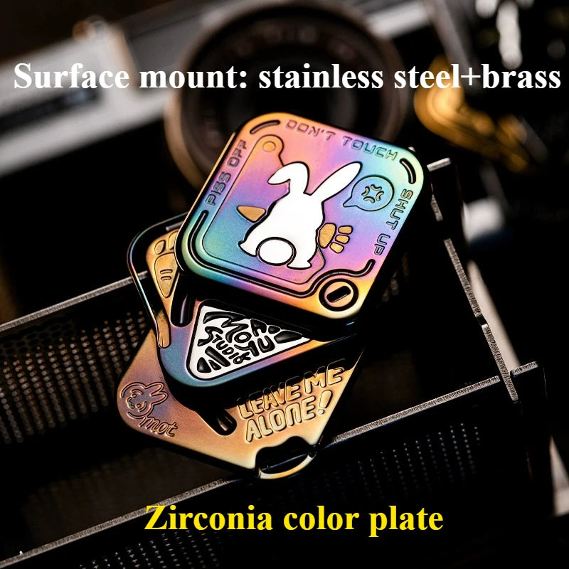 (Pre Sale) MOT Finger Beating Fork EDC Side Push Harsh Rabbit Dingding MIX Fingertip Metal Pushing Brand Decompression Toy