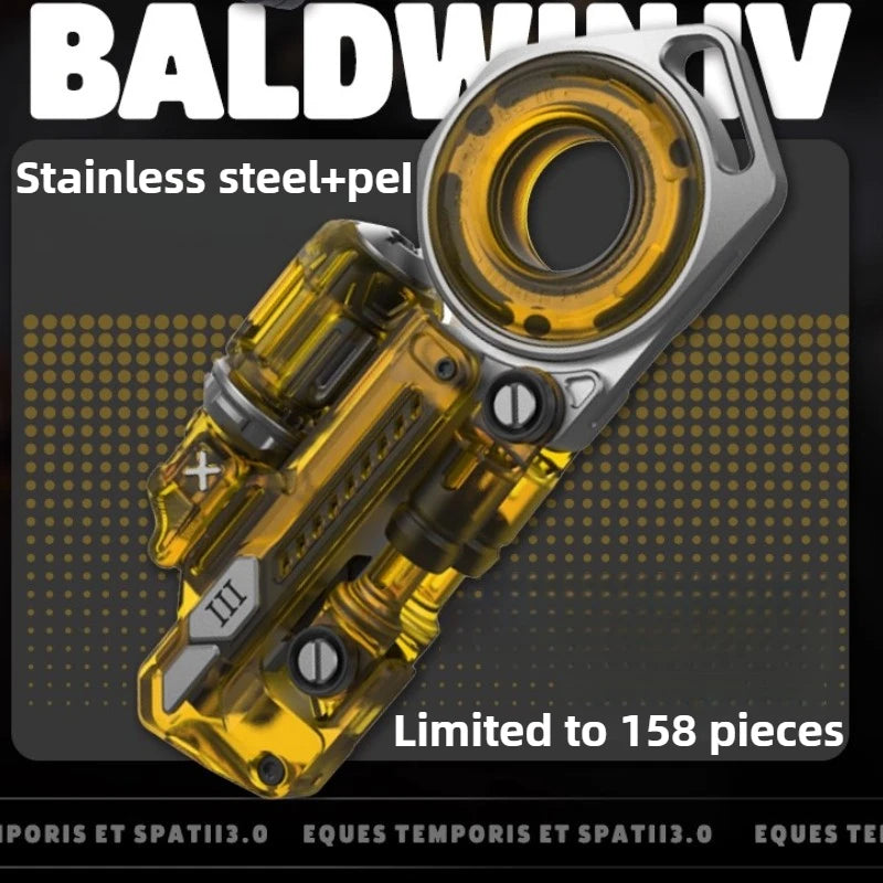 (Pre-sale)01EDC Space Knight 3.0 Composite Mechanical Metal Egg Flipping Fingertip Push Card Decompression Desktop Toy