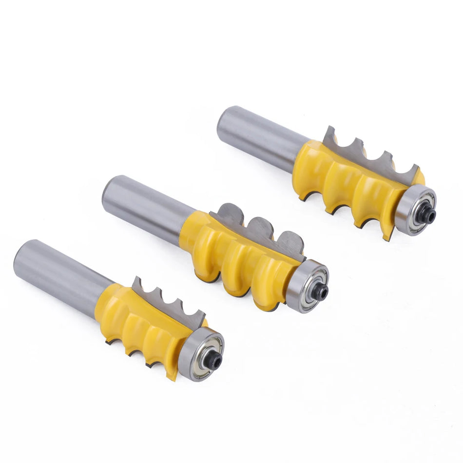 1 stk. 12 mm 1/2 skaft trippelfløyte perlesøyleformingsfres, linjekniv, tenon trebearbeidingsfres, verktøy for tre 03058