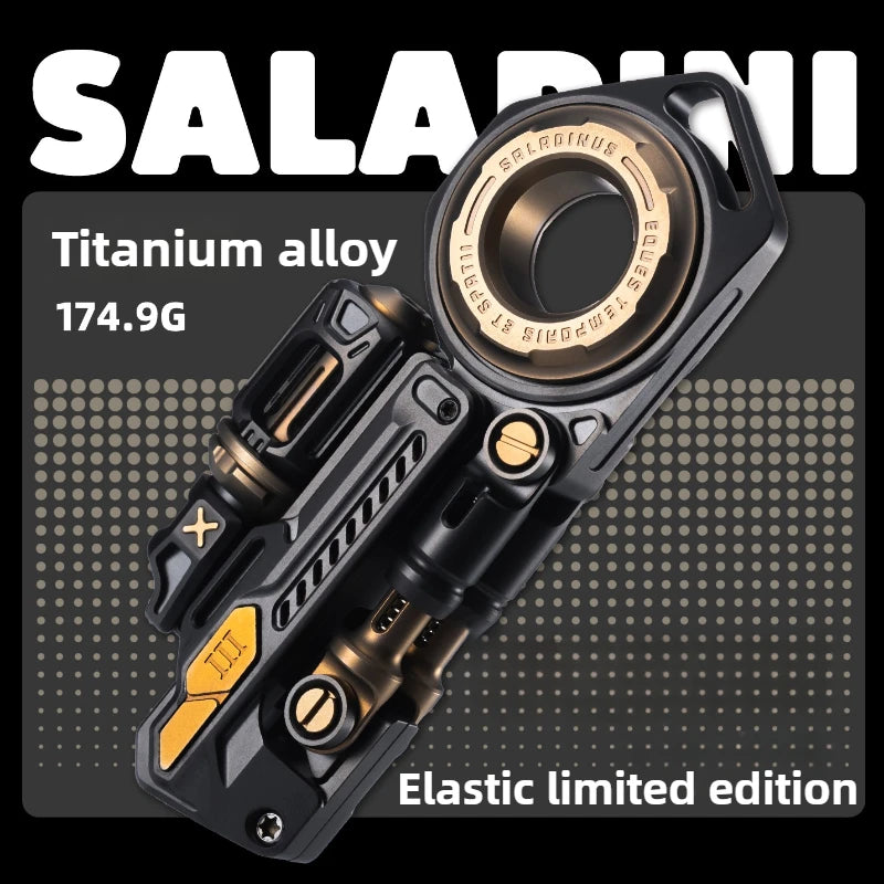 (Pre-sale)01EDC Space Knight 3.0 Composite Mechanical Metal Egg Flipping Fingertip Push Card Decompression Desktop Toy