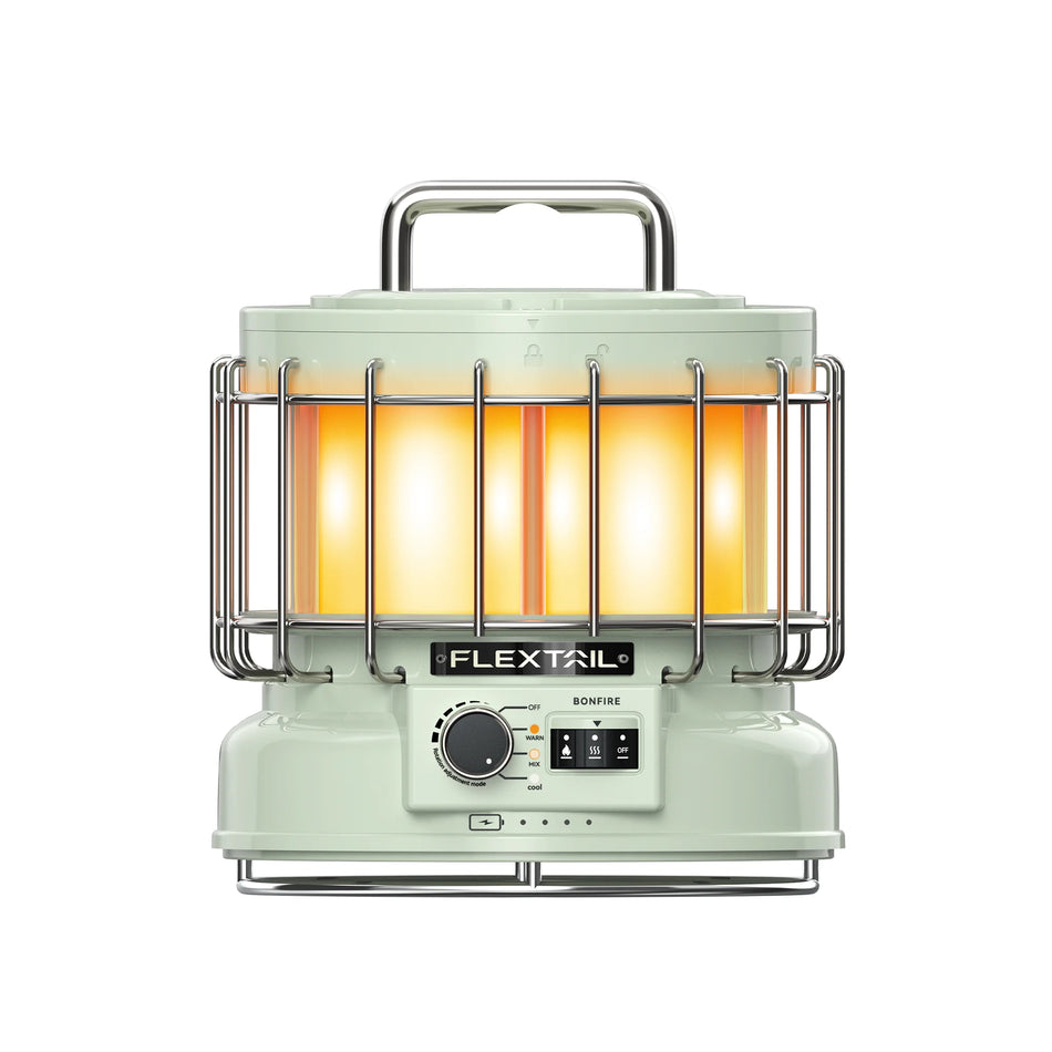 FLEXTAIL oppladbar campinglykt med 9600 mAh batteri, 3-i-1 vintage campinglykt for terrasse, fotturer, camping, soverom