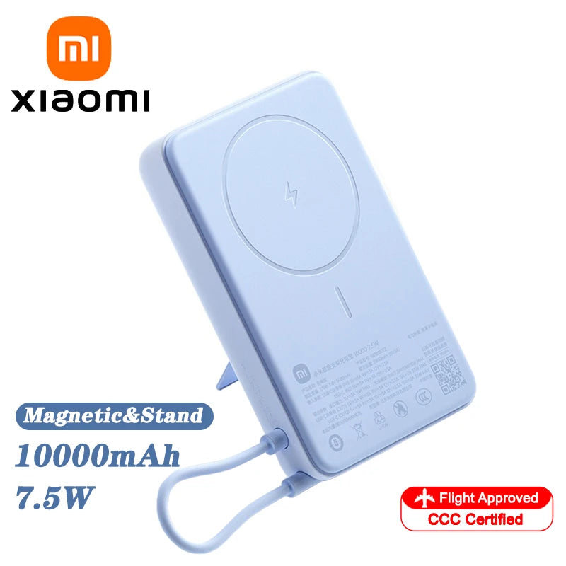 XIAOMI Powerbank Magnetisk &amp; Stativ 10000mAh 7.5W Innebygd USB-C 33W Utgang Bærbar Batteri Hurtiglading For iPhone For Samsung