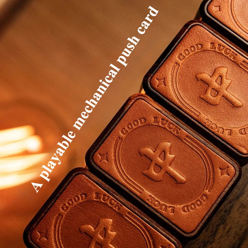 GD Mahjong EDC Mechanical Metal Dense Ratchet Segment Fingertip Pushing Cards Decompression Desktop Toy