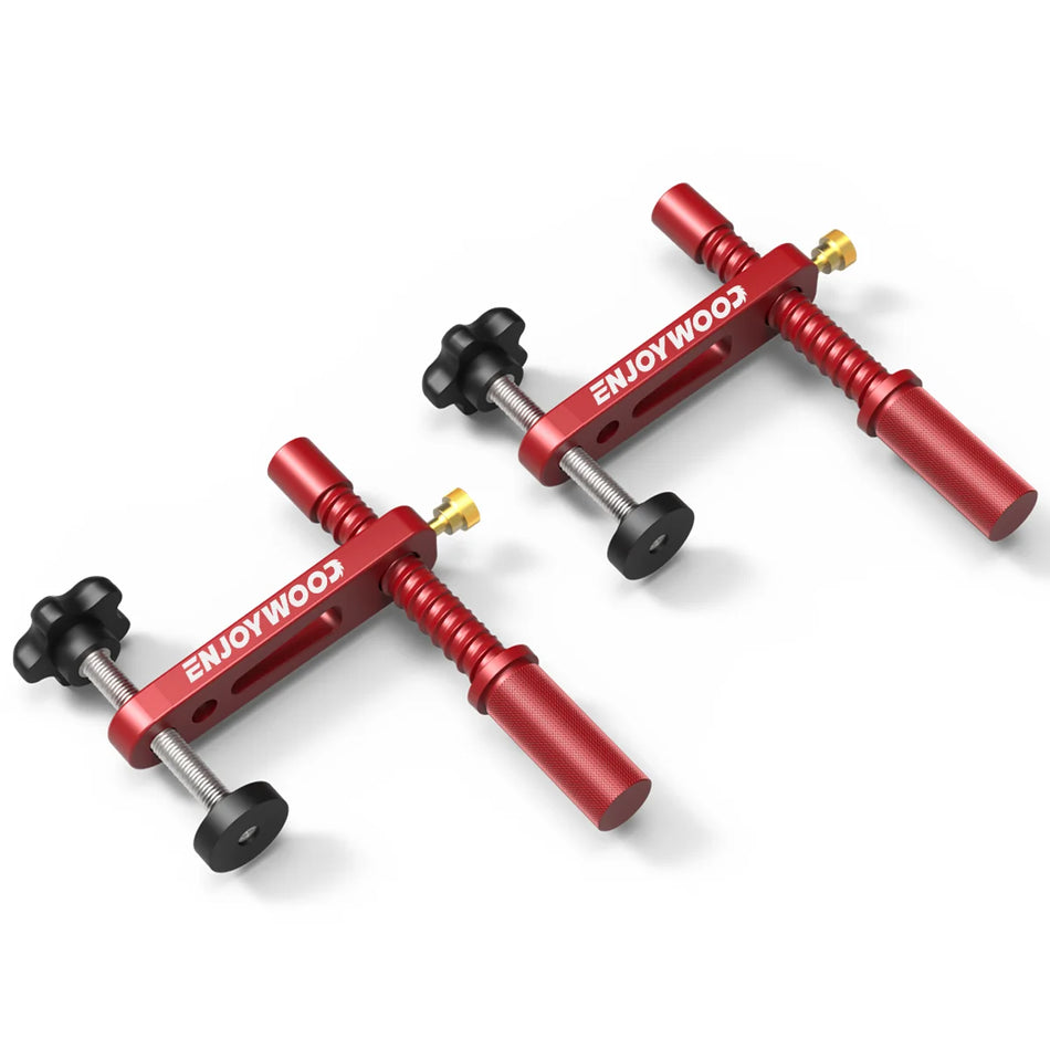 2 Pack 19mm/20mm Bench Dog Hole Hold Down Clamps Fast Acting MFT Table Clamp with Protective Pads Woodworking Tool