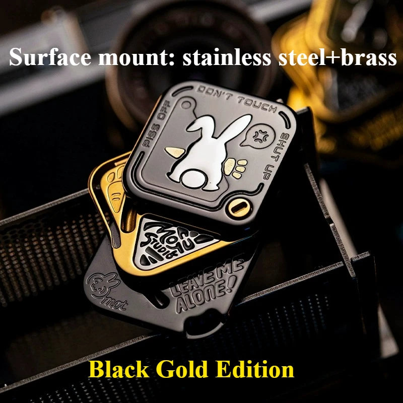 (Pre Sale) MOT Finger Beating Fork EDC Side Push Harsh Rabbit Dingding MIX Fingertip Metal Pushing Brand Decompression Toy