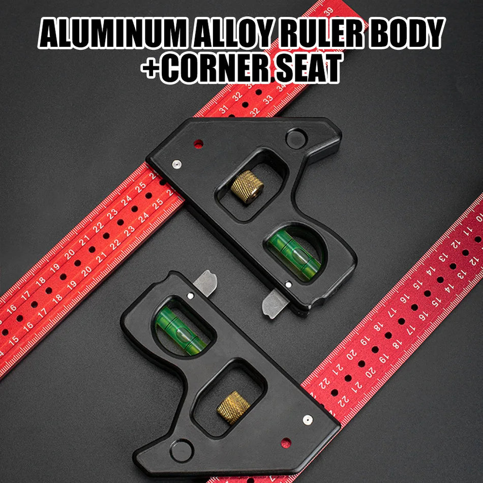 Adjustable Angle Ruler 5mm Aluminum Alloy