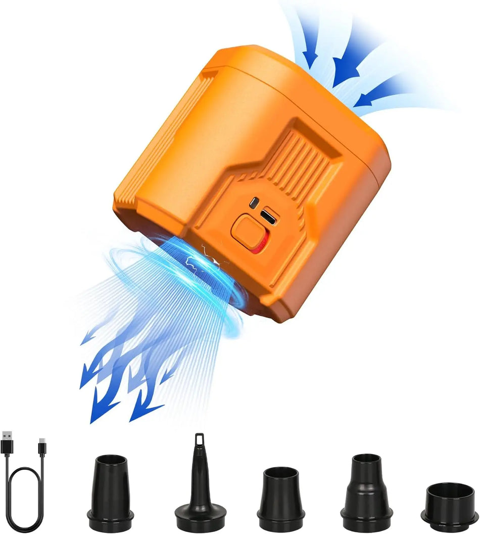 FLEXTAIL EVO PUMPE 3 - 1000L/min Elektrisk luftpumpe, Rask oppblåsing og tømming, Ideell for luftmadrasser, luftmadrasser, båter