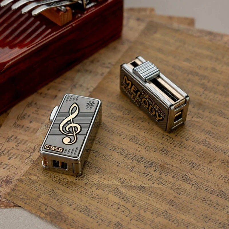 DJG Melody MELODY Mechanical Scale Metal Fork Pushing Plate EDC Titanium Alloy Black Technology Decompression Toy